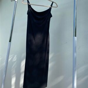 Y2K The Limited Black Slinky Slip MIDI Dress Size Medium
